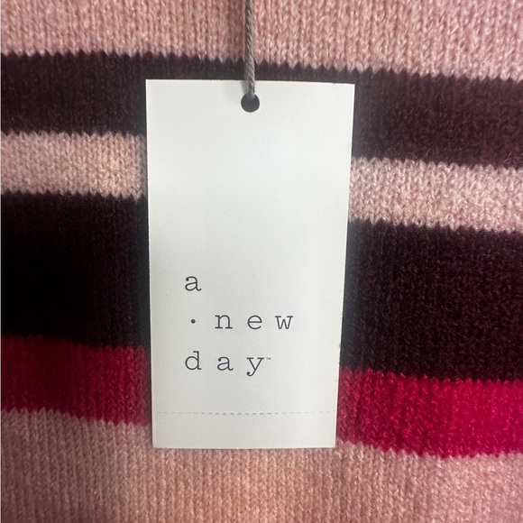 a new day Pink and Red  Striped Crew Neck Sweater - Picture 7 of 8